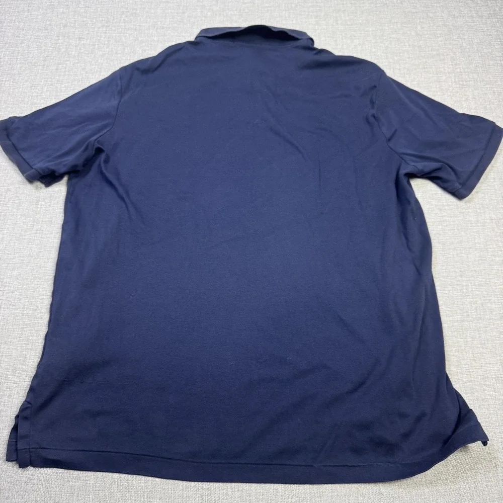 Polo Ralph Lauren Polo Shirt Mens Large Blue Cotton Flesh Pony Short Sleeve
